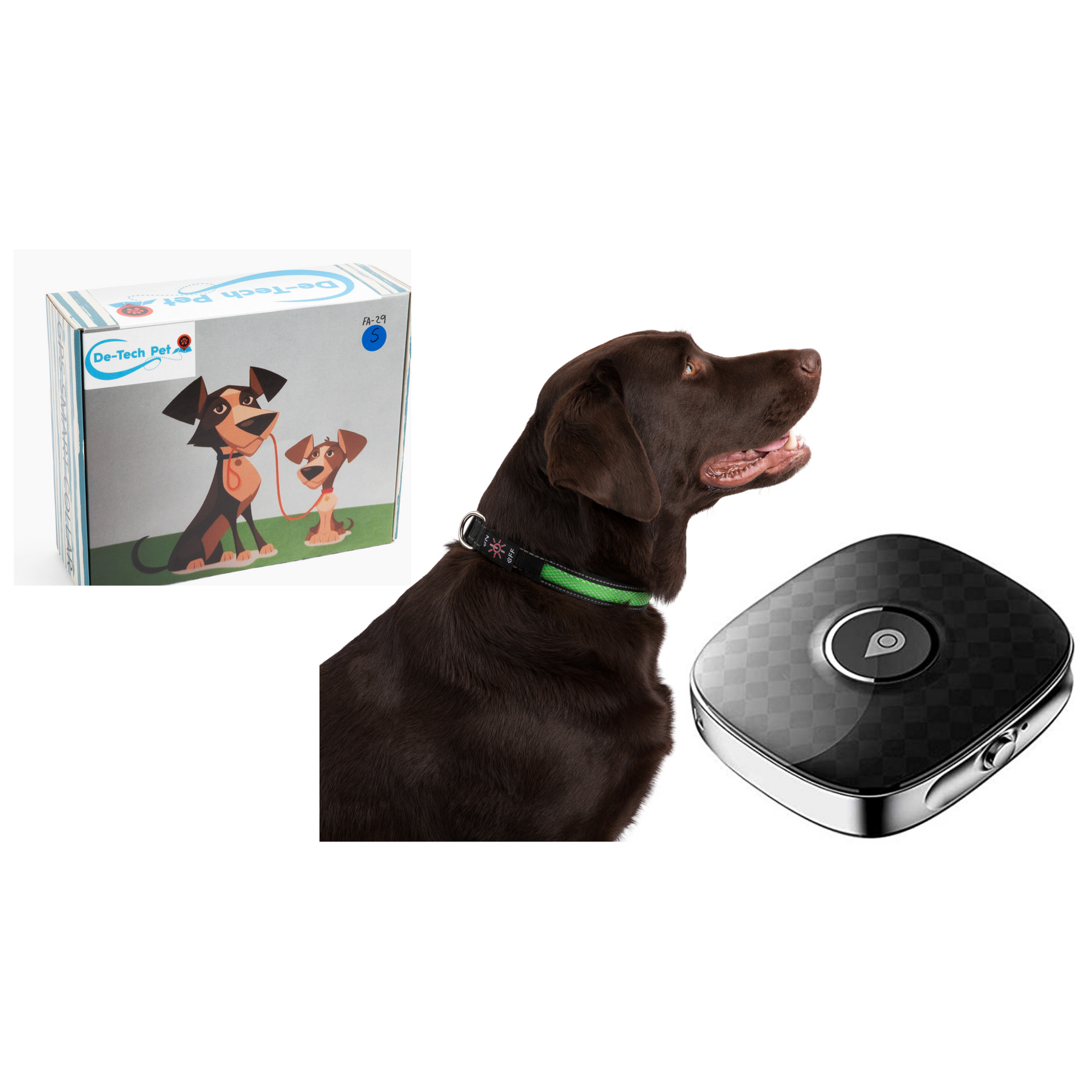 DE-TECH PET Q68 BUNDLE PACK WITH LED COLLAR & 1 FREE MONTH TRIAL