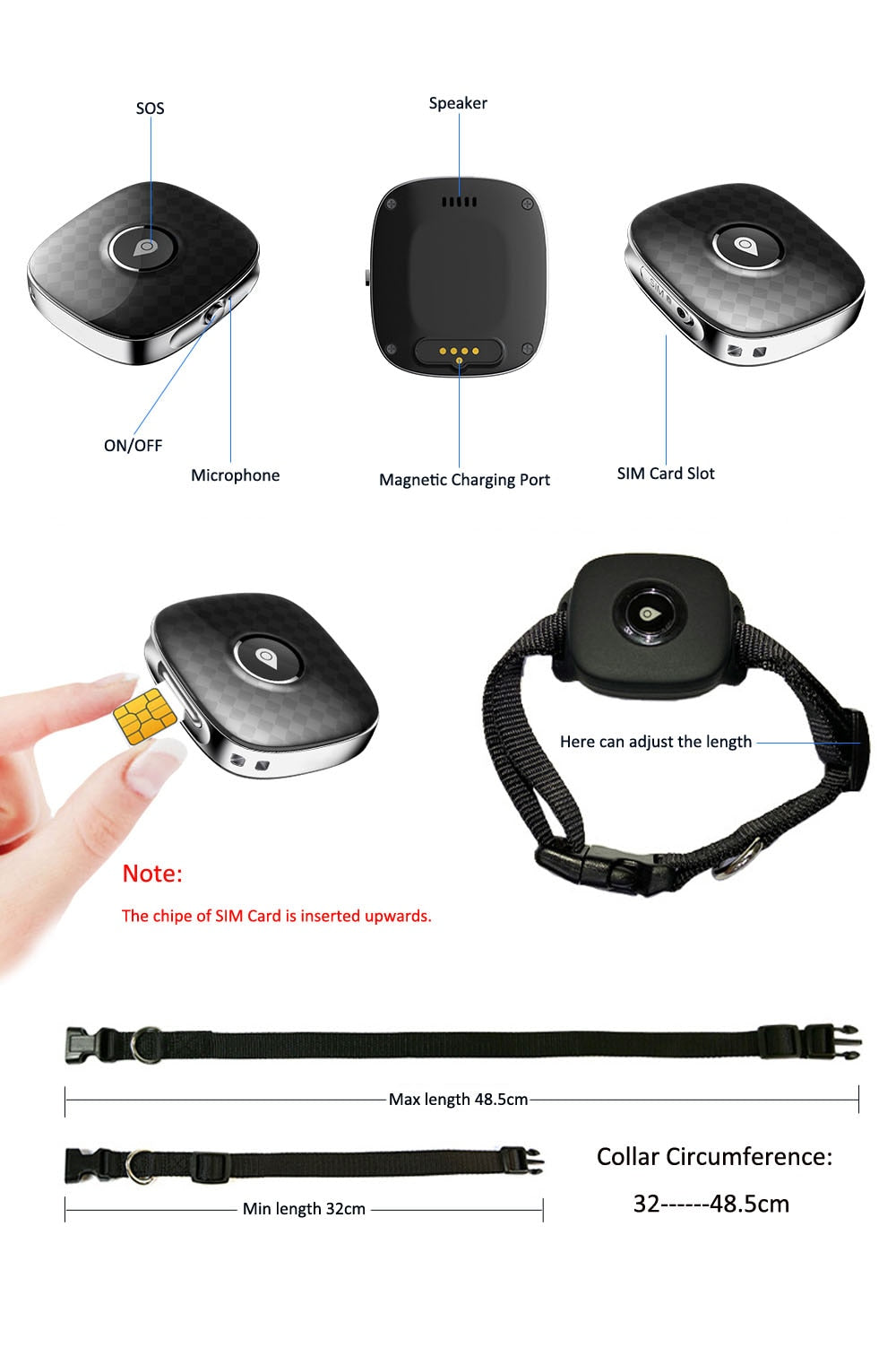 Waterproof 4G Pet GPS Tracker Dog GPS Tracking Collar Mini Anti-Lost Alarm Cat Locator Smart Tracking Device Long Standby SOS