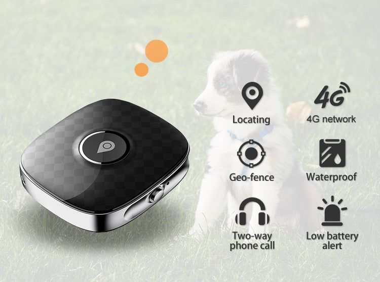 Waterproof 4G Pet GPS Tracker Dog GPS Tracking Collar Mini Anti-Lost Alarm Cat Locator Smart Tracking Device Long Standby SOS