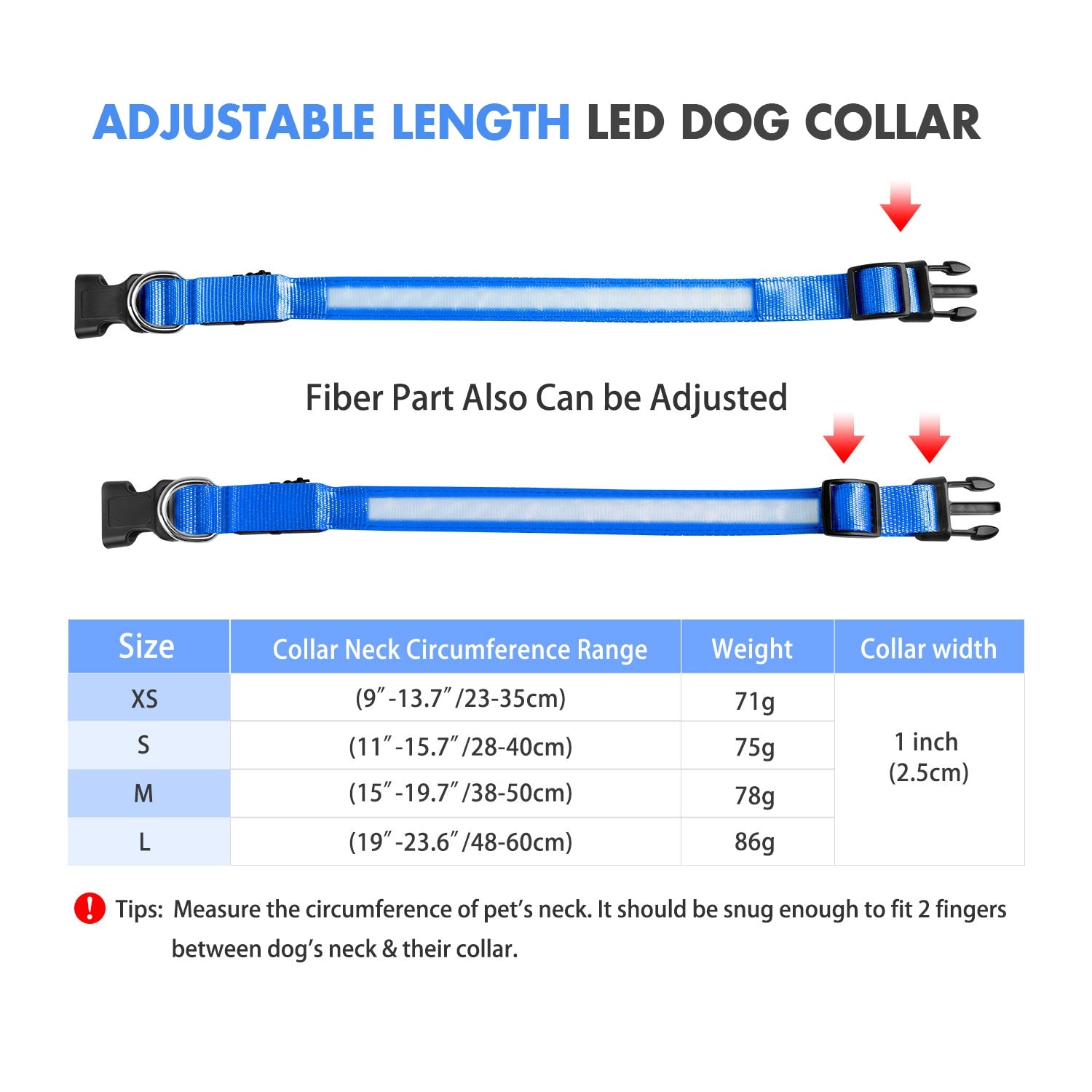 Dog Collar Luminous Pet Supplies Dog Collar Waterpoof